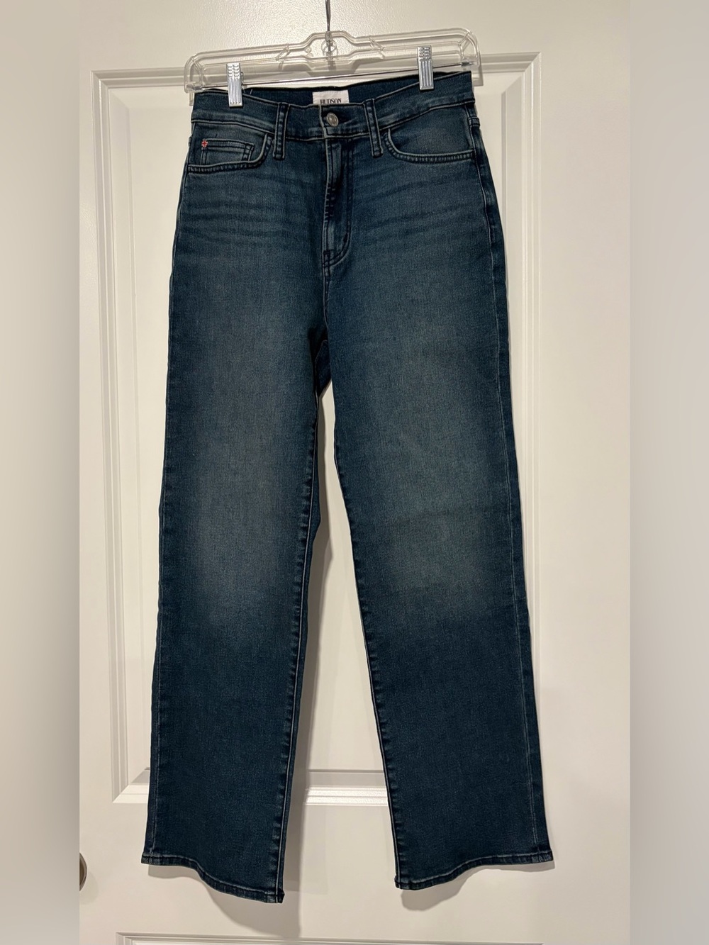 Hudson NOA Women’s Dark Blue High Rise Straight-Leg Jeans